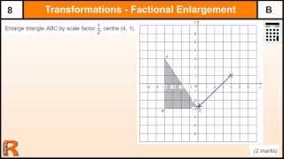 Enlargement with fractional scale factor GCSE Maths revision Exam paper practice amp help [upl. by Aneed]