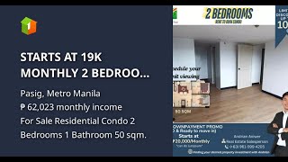 STARTS AT 19K MONTHLY 2 BEDROOMS CHEAPEST RENT TO OWN CONDORFO IN CAMBRIDGE VILLAGE PASIGCAINTA [upl. by Ettenauq87]