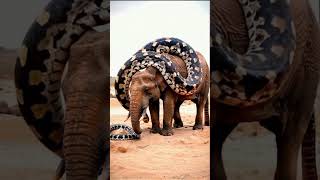 Symbiosis between elephant and giant python [upl. by Andreas]