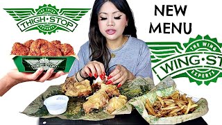 WINGSTOP NEW THIGHSTOP MENU MUKBANG AND ASMR [upl. by Kina]