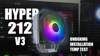 Cooler Master Hyper 212 V3 CPU Cooler Unboxing amp Installation 5600G  2024 [upl. by Setiram]