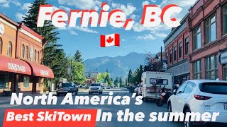 Fernie BC 3hr from Calgary Alberta North America’s best ski town in the summer  Fernie Downtown [upl. by Hctim]