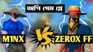 M1NX VS ZEROX FF পপি গেম পেলে ভিডিও [upl. by Kristan]