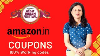 Amazon India Coupons  Amazon Great Indian Festival Promo Codes  100 Working [upl. by Frederique204]