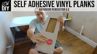 How to Install Vinyl Plank Tiles  Bathroom Renovation 09  DIY Vlog 26 [upl. by Nehgam]