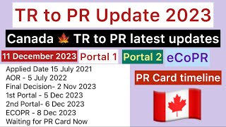 TR to PR Pathway 2021 results  Canada PR program timelines  PR card  eCoPR  Portal 1 amp 2 [upl. by Aisatsanna913]