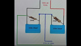 220v to 110v çevirici yaptık [upl. by Slorac]