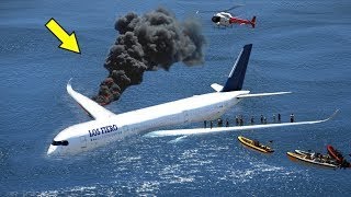 Pilot Saved Over 100 Passengers After Hard Emergency Landing on Water GTAV [upl. by Keisling]