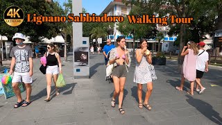 Lignano Sabbiadoro Italy 4K HDR Walking Tour [upl. by Risay]