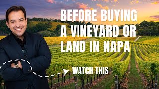 Before Buying a Vineyard or Land  Watch this  Moving to Napa Valley  Zack Sperow [upl. by Comyns]