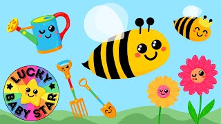 Summer Bees  Baby Sensory Nature Adventure in the Flower Garden with Happy Honeybees amp Friends [upl. by Leaw]