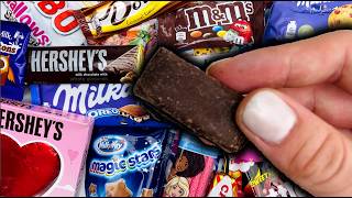 Opening Peeps Classic Marshmallow Bunny CandyHersheysMilkaHersheys Milk ChocolateMampMS Chocol [upl. by Sherlocke]