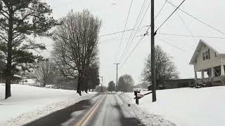 The great Smoky Mountains driving East Tennessee snow storm [upl. by Woodberry]