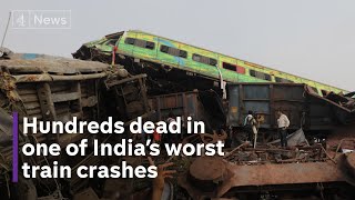 More than 280 dead after threetrain crash in India [upl. by Chapland]