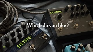 Which delay pedal do you like  Eventide TIMEFACTOR vs strymon TIMELINE comparison Tape Echo mode [upl. by Acirderf229]