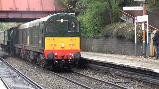 LNER B1 61306 Mayflower arriving at SVR Kidderminster  29th October 2022 [upl. by Rehsa588]