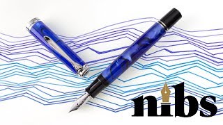 Nibscom  Pelikan M805 Blue Dunes Fountain Pen [upl. by Nawrocki145]