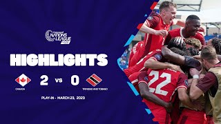 Highlights  Canada vs Trinidad and Tobago  202324 Concacaf Nations League Playin [upl. by Bernj657]