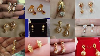 20 small gold earring designs with weight [upl. by Eng]