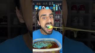 Food ASMR Eating all Blue Snacks food asmreating mukbang satisfying foodasmr [upl. by Ahtenek]