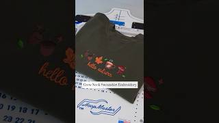 How to Embroider on a Crew Neck Sweatshirt with Mighty Hoops  Fall Embroidery Design [upl. by Hickey161]