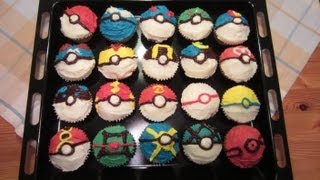 How to make Pokeball cupcakes [upl. by Rebba]