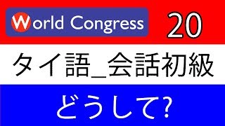 タイ語講座：会話初級20 どうして（日本人講師によるタイ語レッスン） [upl. by Rayshell746]