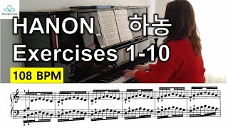 Hanon Exercises No110 108BPM [upl. by Shorter897]