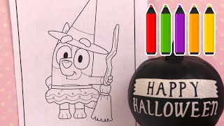 Halloween 🎃 Coloriage de Bingo en Sorcière [upl. by Oralia121]