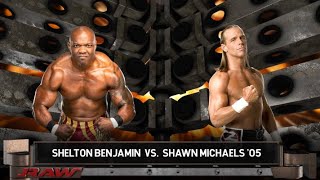 WWE 2K23 PS5  Shelton Benjamin vs Shawn Michaels Gameplay [upl. by Sivek754]