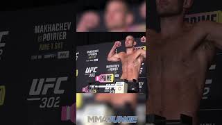 Makhachev Poirier Strickland and Costa weighin highlights from UFC302 official weighins [upl. by Fachini]