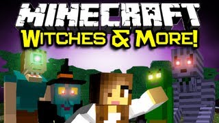 Minecraft WITCHES amp MORE MOD Spotlight  So Much Awesome  Minecraft Mod Showcase [upl. by Aeynod]