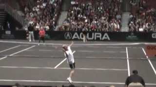 Andre Agassi Service Ace Slow Motion 2012 [upl. by Kcorb]