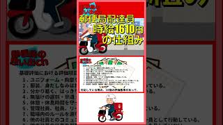 郵便局配達員 時給1610円の仕組み 郵便配達 期間雇用 [upl. by Lewert]