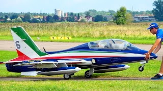 XXXL 74KG GIANT MB339 AERMACCHI RC TURBINE JET DEMONSTRATION FLIGHT [upl. by Calendre]