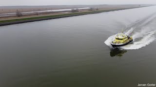 Boat Rijkswaterstaat  Markermeer  Drone footage [upl. by Ciapas]