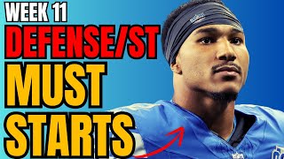 Week 11 MUST START Defenses amp Streams  2024 Fantasy Football [upl. by Ramunni652]