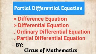 1 introduction to Partial differential equations  Basic Point  PDE [upl. by Rfinnej]