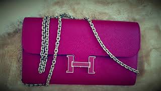 HERMES CONSTANCE WALLET amp DIOR CHAIN [upl. by Welton]