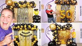 4 IDEAS 🤩 DECORACIONES PARA CUMPLEAÑOS 😍 Guirnalda de globos Decoración con globos  Gustavo gg [upl. by Ecinahc]