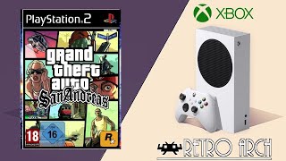 Grand theft auto San andreas PS2  Retroarch Xbox Series S [upl. by Aleemaj]