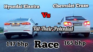 Hyundai Elantra Vs Chevrolet Cruze Long Race 🏁 [upl. by Tterab657]