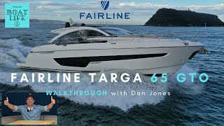 Fairline Targa 65 GTO  This boat is GORGEOUS Walkthrough with Dan Jones [upl. by Ritch325]