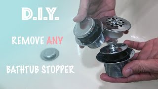 How to Remove any Bathtub Stopper Popup Grate or Plug [upl. by Sacha766]