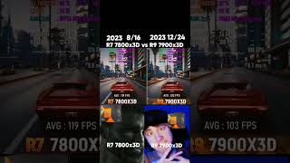 R7 7800x3d vs R9 7900x3d amd cpu ryzen pc gamingpc gamingcommunity shorts [upl. by Nilak]