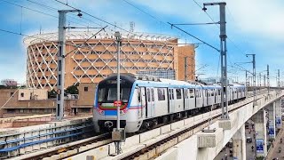 Metro train journey new experience must have in Hyderabad metro station Ameerpet view [upl. by Noillimaxam]