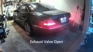 Stock exhaust vs Straight pipe sound comparison  Mercedes CL55 AMG [upl. by Neeloj]