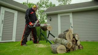 Oregon CS1500 SelfSharpening Electric Chain Saw [upl. by Aidnyc674]