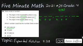 4th Grade STAAR Practice Expanded Notation 42B  10 [upl. by Enneyehs344]