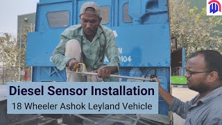 ITALON Fuel Sensor Installation  Prevent Diesel Theft  Ashok Leyland  GPS Fuel Monitoring India [upl. by Attirb491]